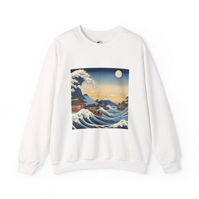 Great Wave Crewneck Sweatshirt - Hokusai Ukiyo-e Style
