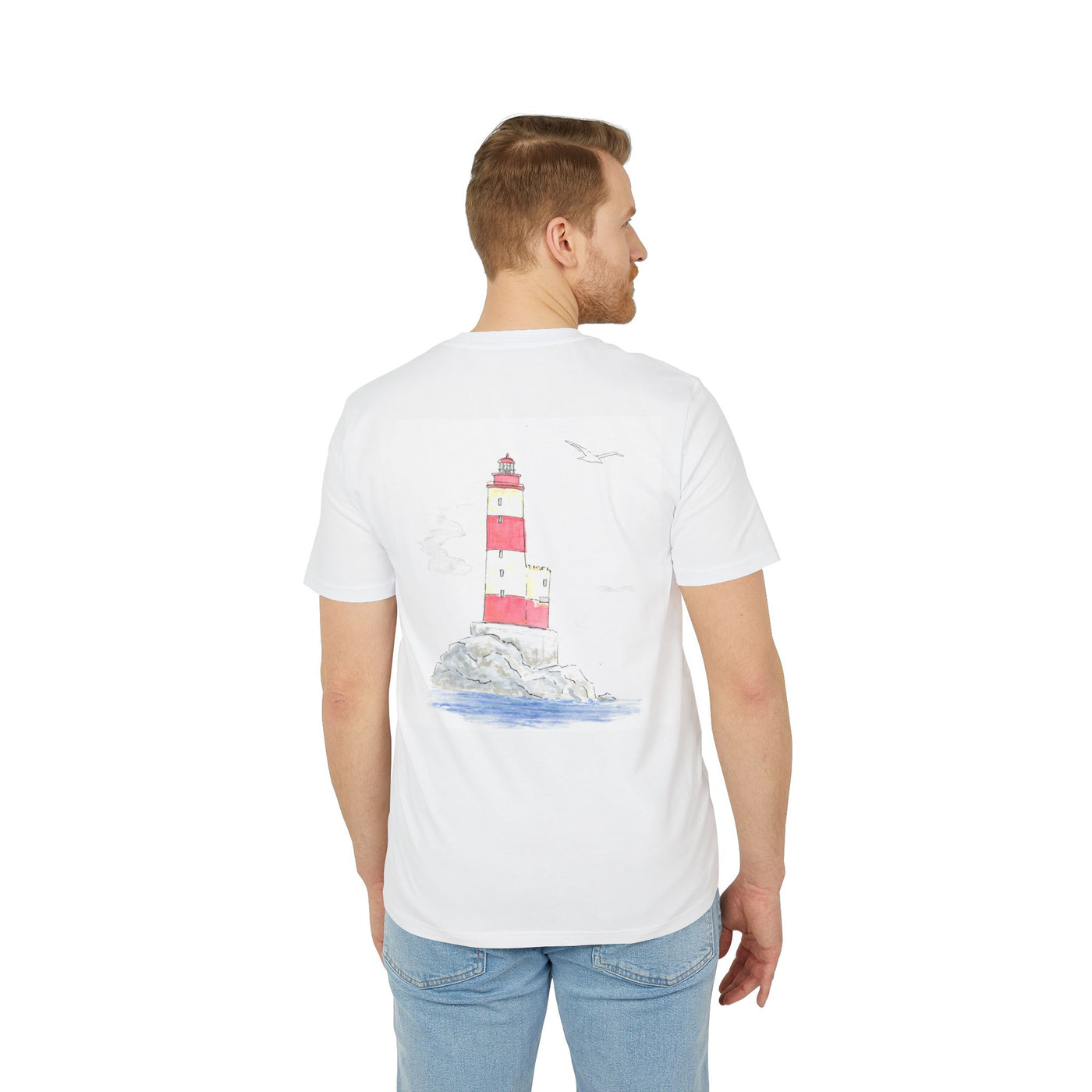 Camiseta  Premium Orgánica Faro Costa Vasca - Unisex | AUNTI