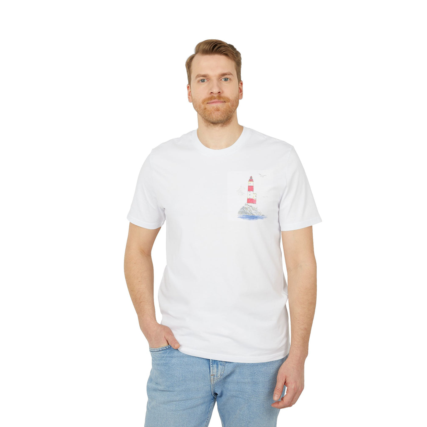 Camiseta  Premium Orgánica Faro Costa Vasca - Unisex | AUNTI