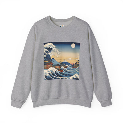 Great Wave Crewneck Sweatshirt - Hokusai Ukiyo-e Style