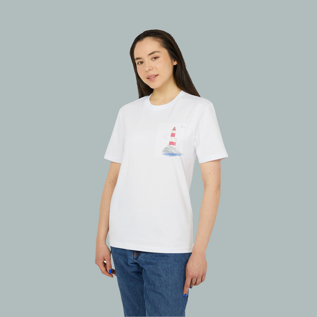 Camiseta  Premium Orgánica Faro Costa Vasca - Unisex | AUNTI