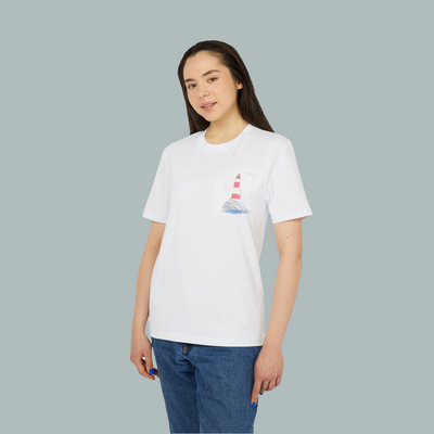Camiseta  Premium Orgánica Faro Costa Vasca - Unisex | AUNTI