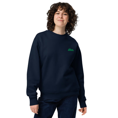Eco Unisex Sweatshirt Green Embroidery Ratón Getaria 