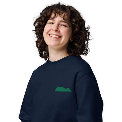 Eco Unisex Sweatshirt Green Embroidery Ratón Getaria 