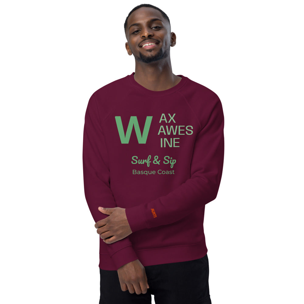 Sudadera Premium Orgánica Sostenible Wax, Waves & Wine | AUNTI