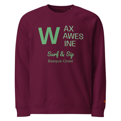  sudadera-premium-organica-sostenible-unisex-wax-waves-wine-garnet