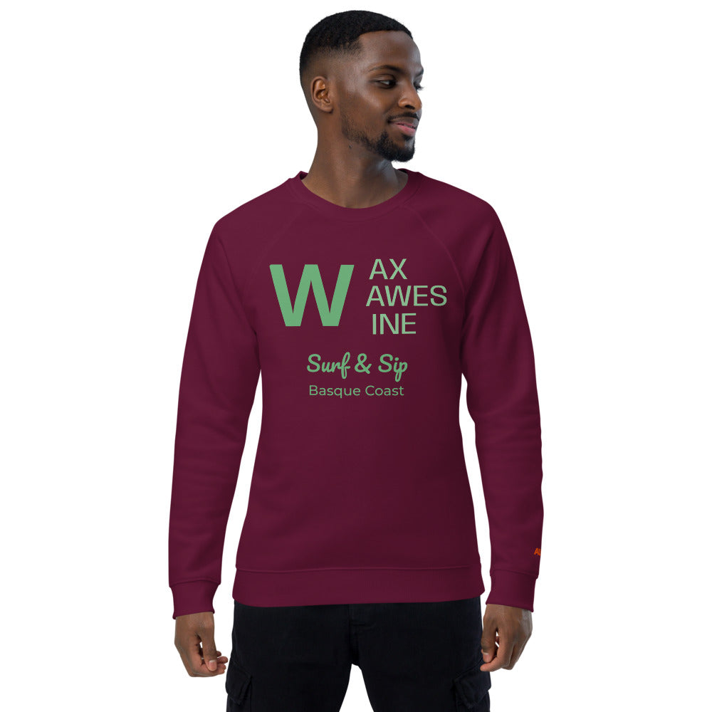 Sudadera Premium Orgánica Sostenible Wax, Waves & Wine | AUNTI