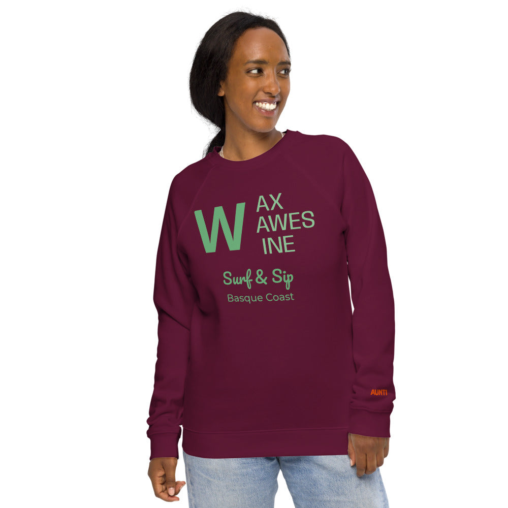 Sudadera Premium Orgánica Sostenible Wax, Waves & Wine | AUNTI
