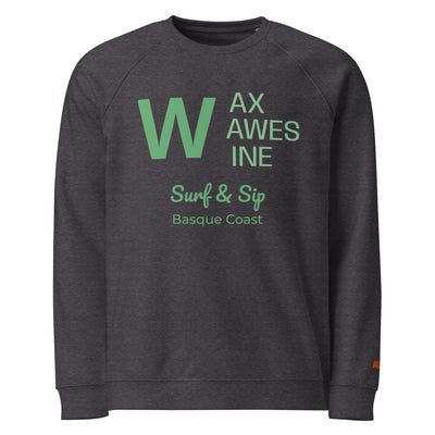  sudadera-premium-organica-sostenible-unisex-wax-waves-wine-grey-front