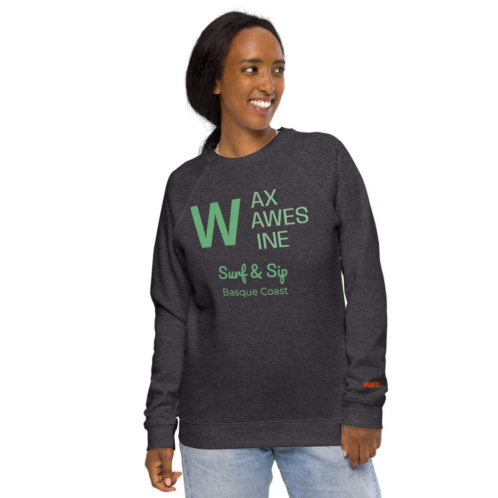 Sudadera Premium Orgánica Sostenible Wax, Waves & Wine | AUNTI